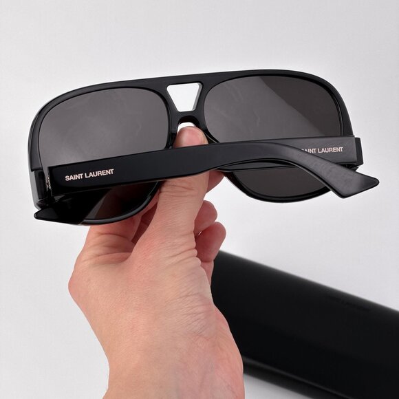 Saint Laurent SL652/F SOLACE 001 Women’s Sunglasses – Black Square / Pilot Frame main image 12